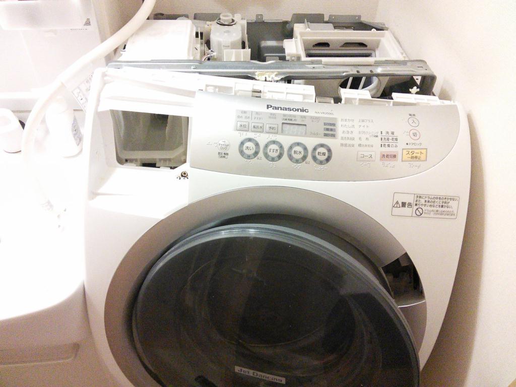 乾燥機能復活へ…パナソニック ドラム式洗濯乾燥機を分解してみた（前面